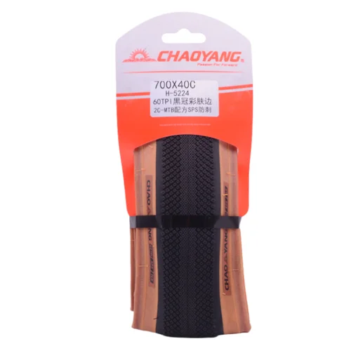 Imagen 2 del producto CHAOYANG Neumático de bicicleta de grava, neumático de borde marrón para bicicleta de carretera de campo traviesa, neumático exterior retro 700X32c 35C 38C 40C