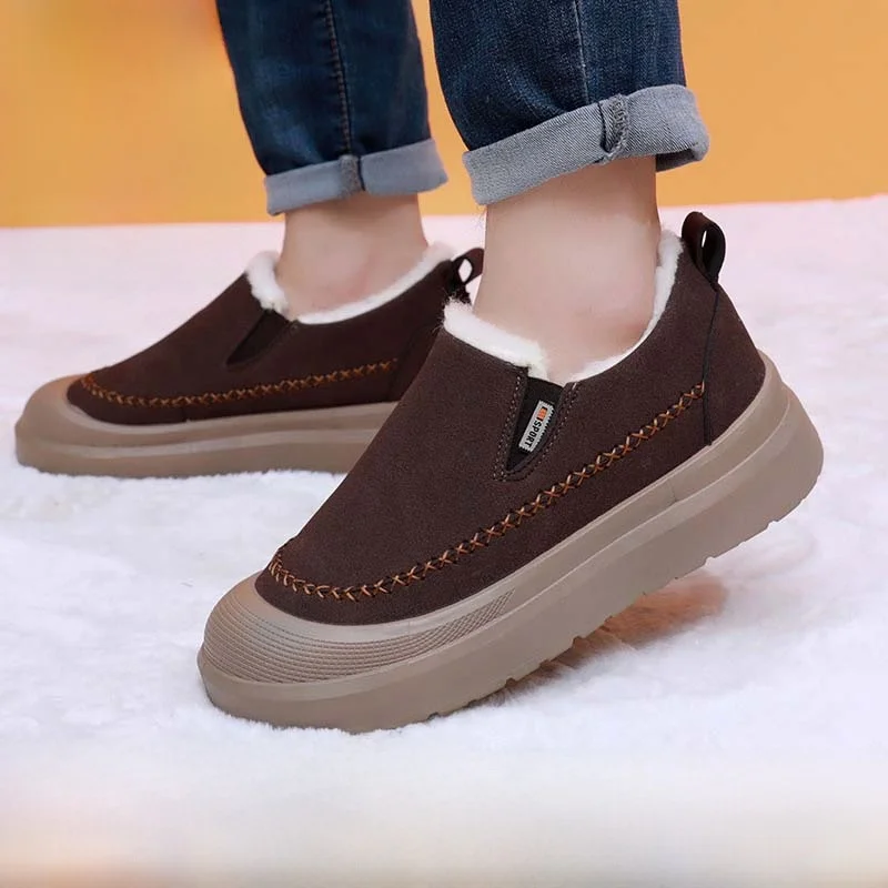 

Новые зимние мужские теплые противоскользящие ботинки из Пекина Cotton oes, одноступенчатые зимние ботинки, повседневные удобные дышащие кожаные ботинки