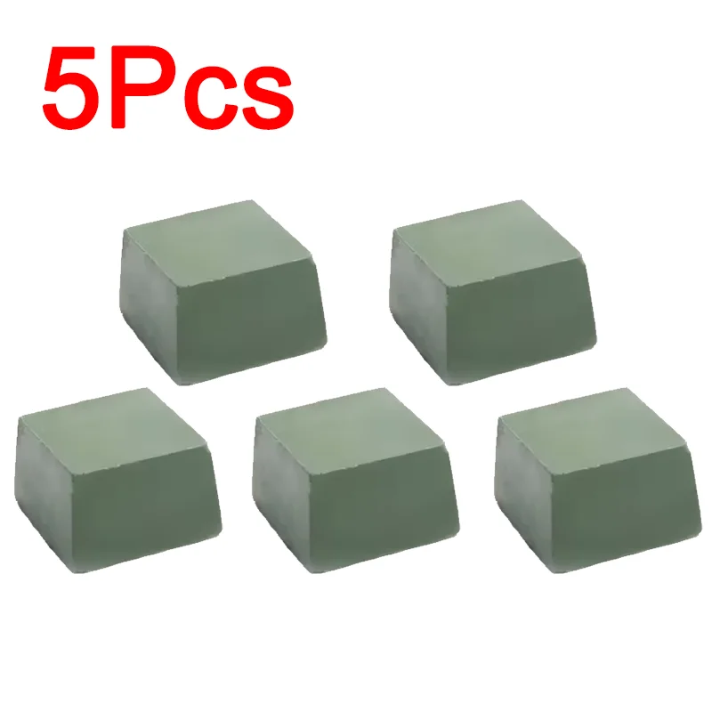 5Pcs Green Polishing Paste Alumina Fine Abrasive Green Buff Polishing Compound Metal Jewelry Polishing Compound Abrasive Paste