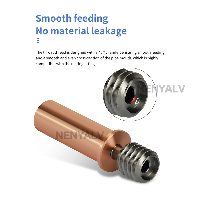 Bimetal Heatbreak Copper Titanium Upgrade Throat For Anycubic kobra 2 Neo / Pro Throats For Anycubic kobra 2 MAX / PLUS Hotend ﻿