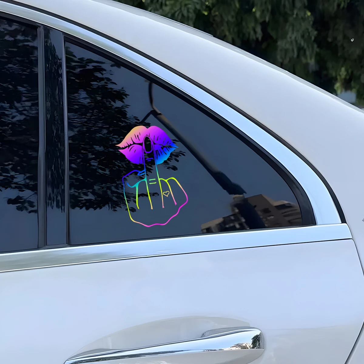 Funny Middle Finger Reflective Vinyl Sticker Creative Motorcycle Modification Decal Waterproof Bike Car Decoration