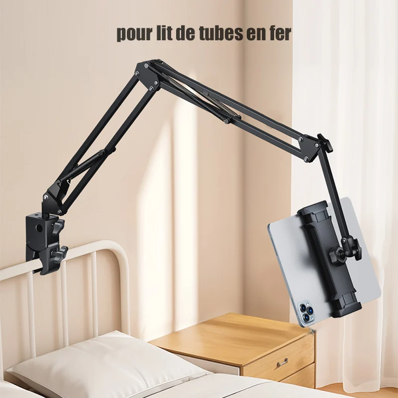 Image 5: BFOLLOW support paresseux pour bureau de lit avec tablette support pour téléphone portable support magnétique Magsafe iPhone bras de flèche flexible
