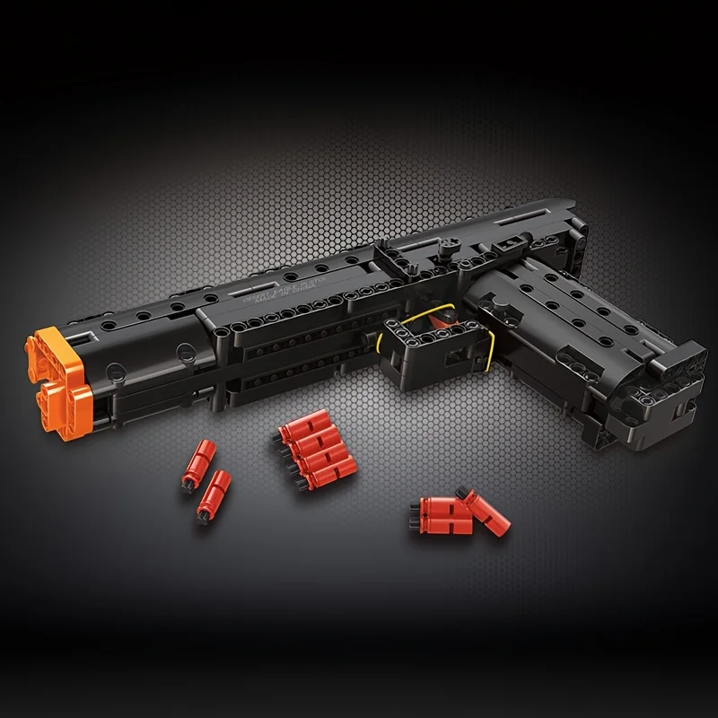 Blocchi da costruzione assemblati per bambini Modello di pistola Puzzle da tiro Ornamento regalo per ragazzi