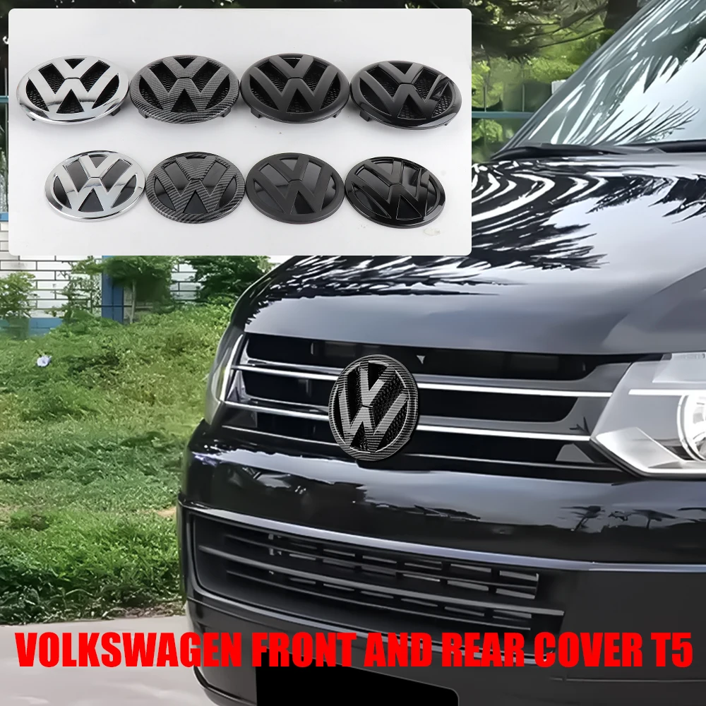 

1/2PCS Car Front Grill Badge Rear Trunk Emblem Cover Accessories For Volkswagen VW Transporter T5 2010 2011 2012 2013 2014 2015