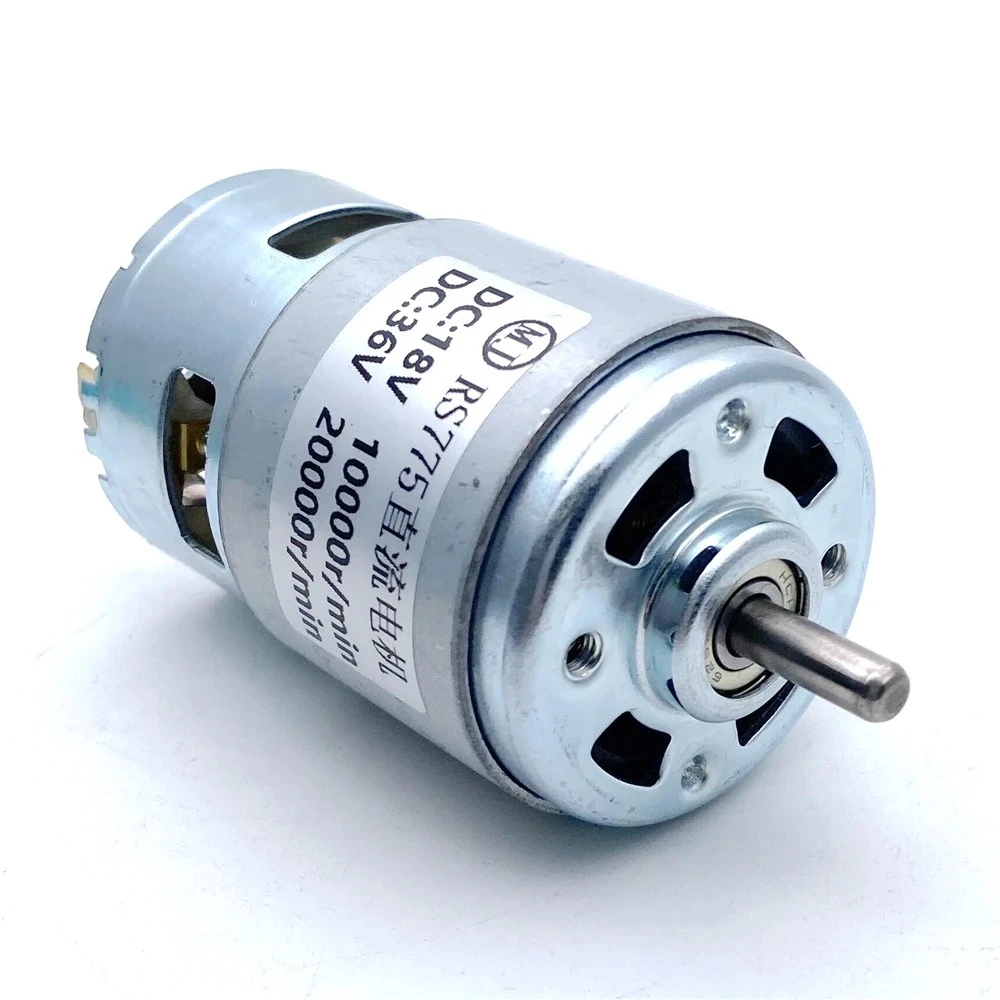 RS-775 DC 12V 24V 36V 48V 60V Dual Ball bearing MOTOR 3400RPM 10000RPM 20000RPM Electric tool DC motor