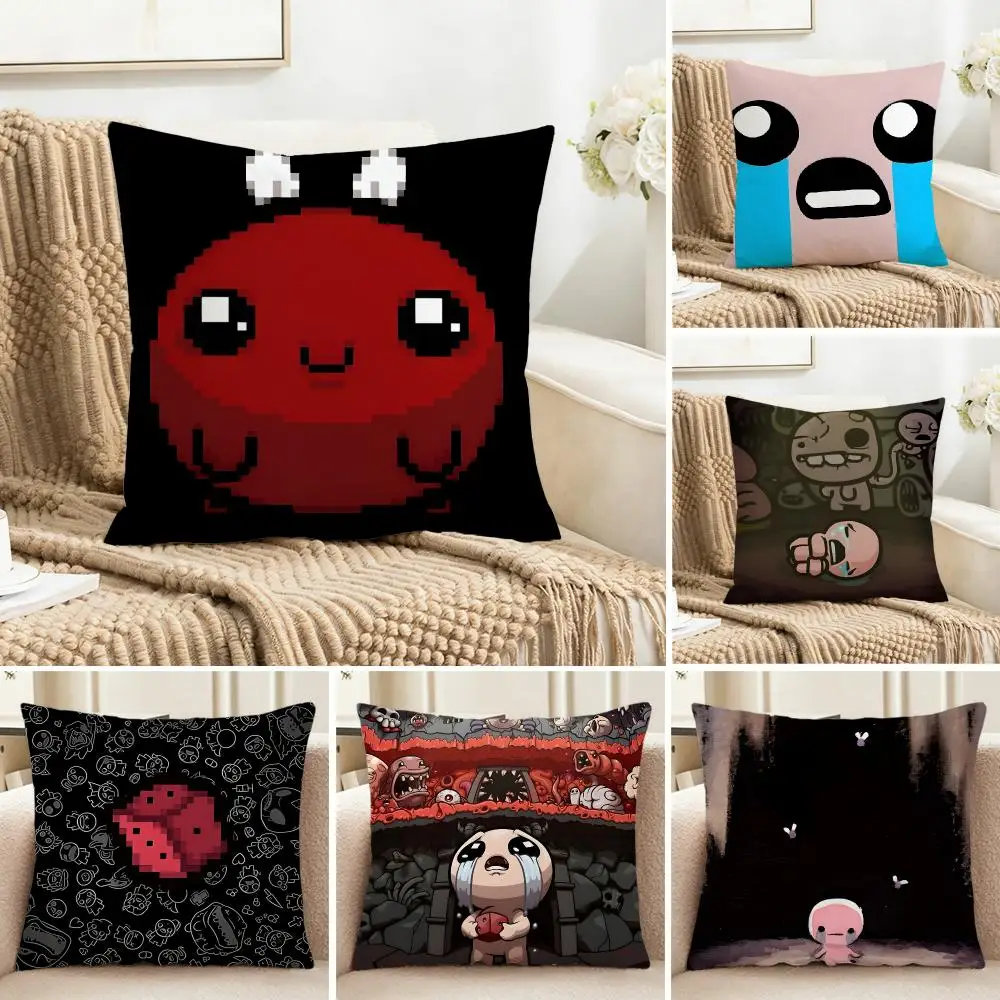 Dark Tim Burtonesque The Binding Of Isaac Cushion Cover Cozy Pillowcase Holiday House Interior Sofa Bedroom Accessories