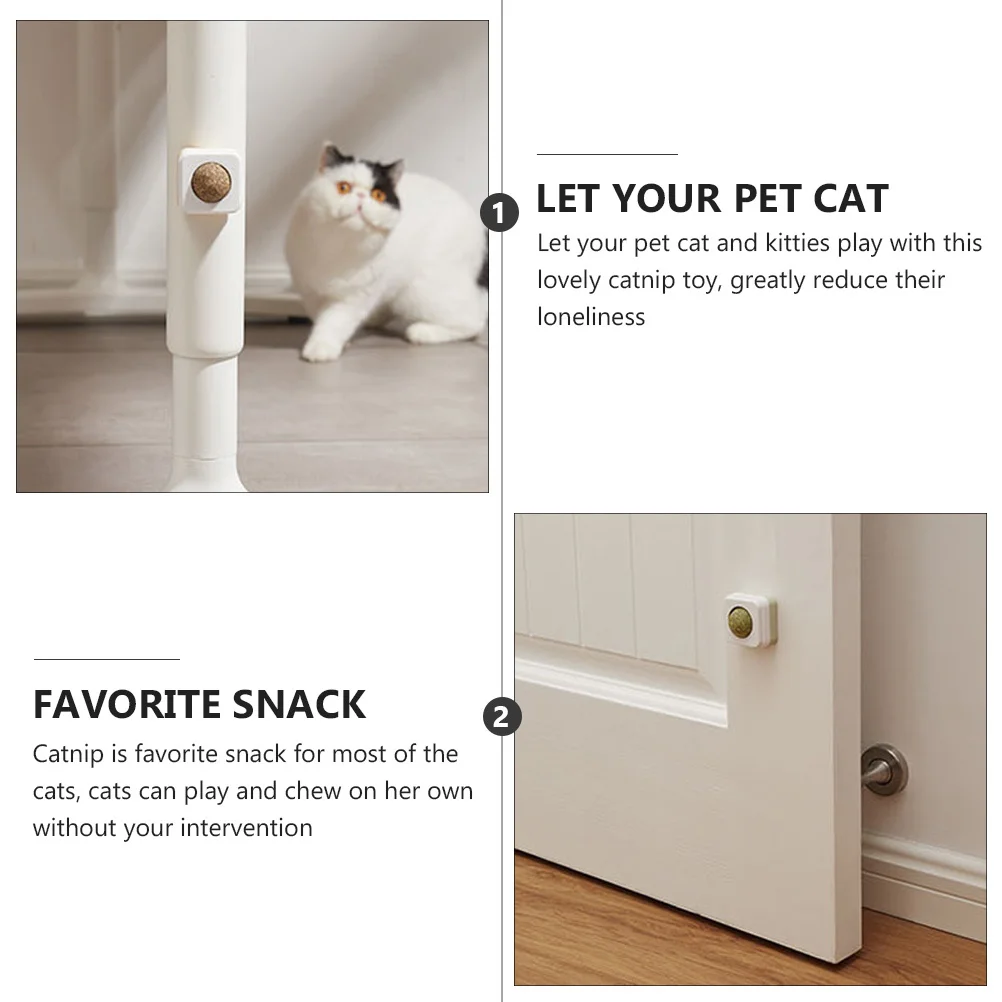 

Catnip Ball Edible Rotating Mint Cat Chew Lick Treat Indoor Molar Dental Cleaning Snack Chewable Ball Cat Catnip