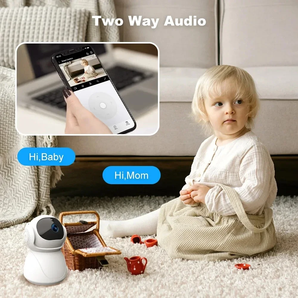 Tuya 5MP WiFi IP Camera IR Night Vision Motion Detection Two Way Audio Auto Tracking Smart Home Security Surveillance Camera