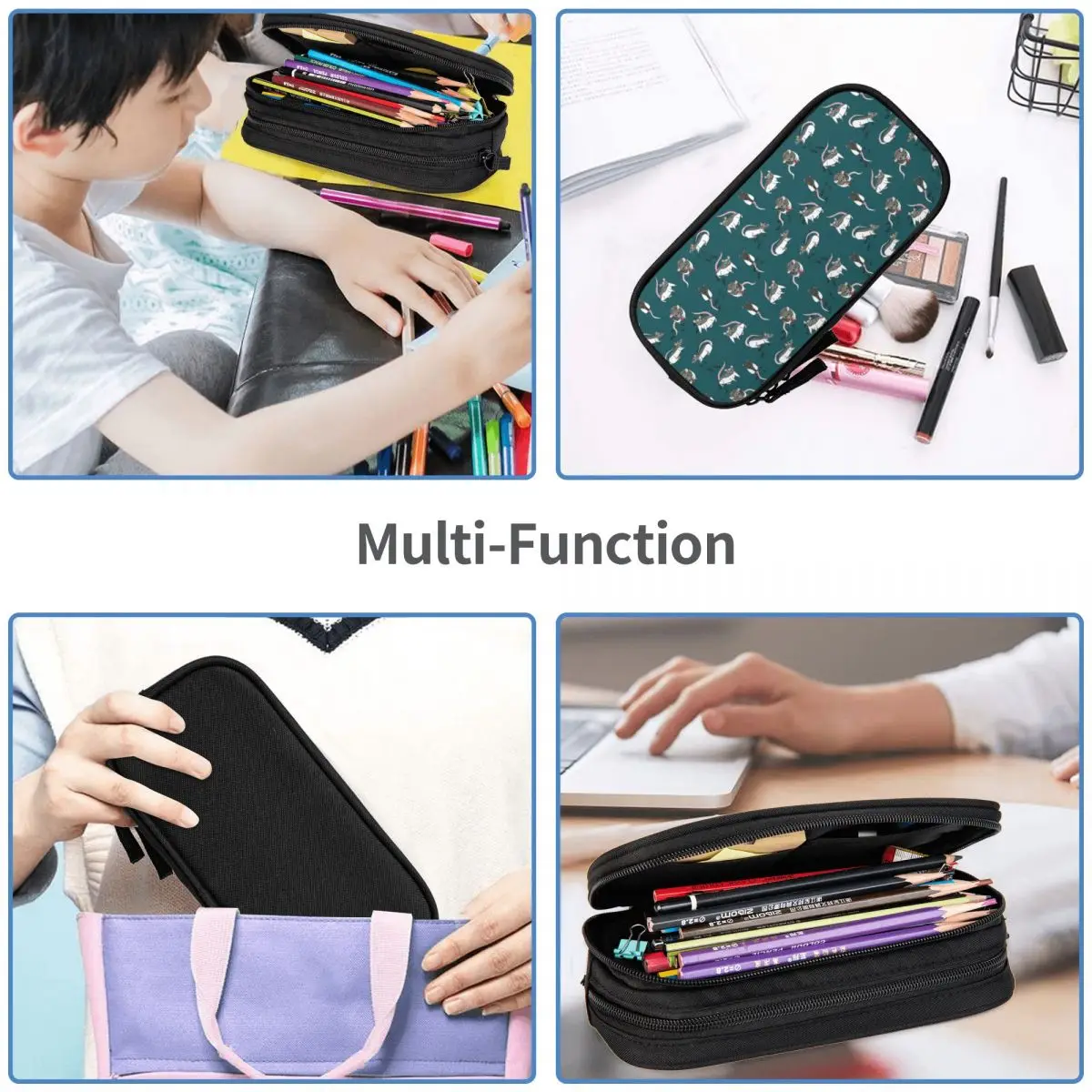 Rats Pencil Cases for Students School Pen Box Pencil Bag Large Storage Pencil Pouch Pen Holder
