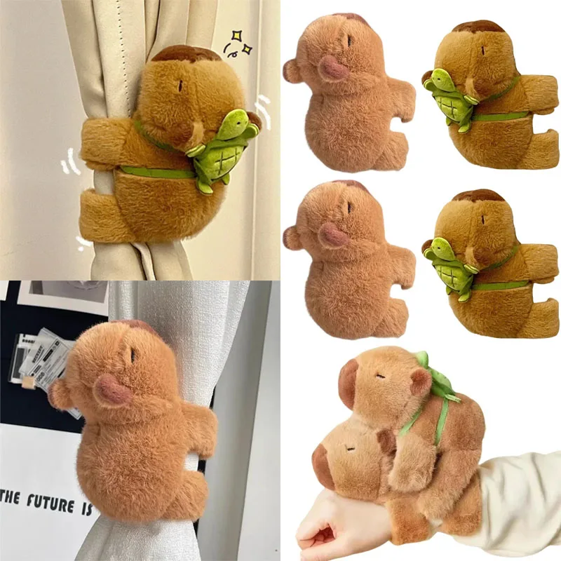 Capybara Clap Circle Toys Slap Snap Wrap Wristband Bracelet Capybara Plush Hand Ring Fun Pop Circles Kids Gift