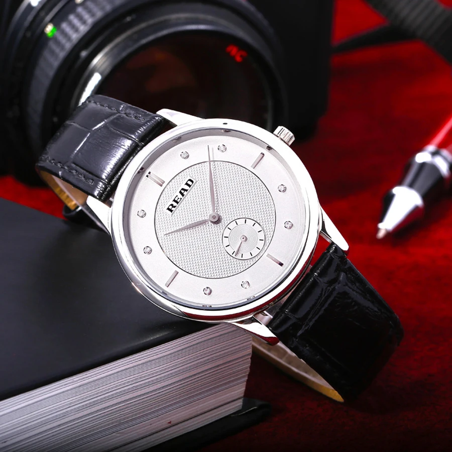 Men's Analog Quartz Watch, Sapphire Business And Leisure Watch, 30M Waterproof And Comfortable Leather Watch