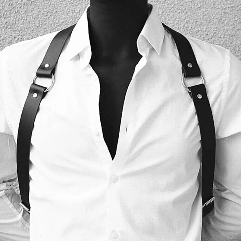 

Men's shoulder strap belt, personalized casual restraint, men's shoulder strap
