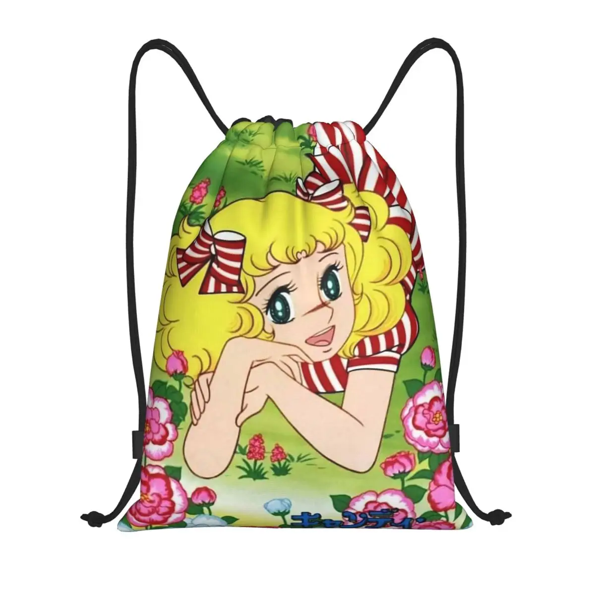 Candy Candy Anime Backpacks Casual Drawstring Bags Sundries Bag Book Bags for Travel School