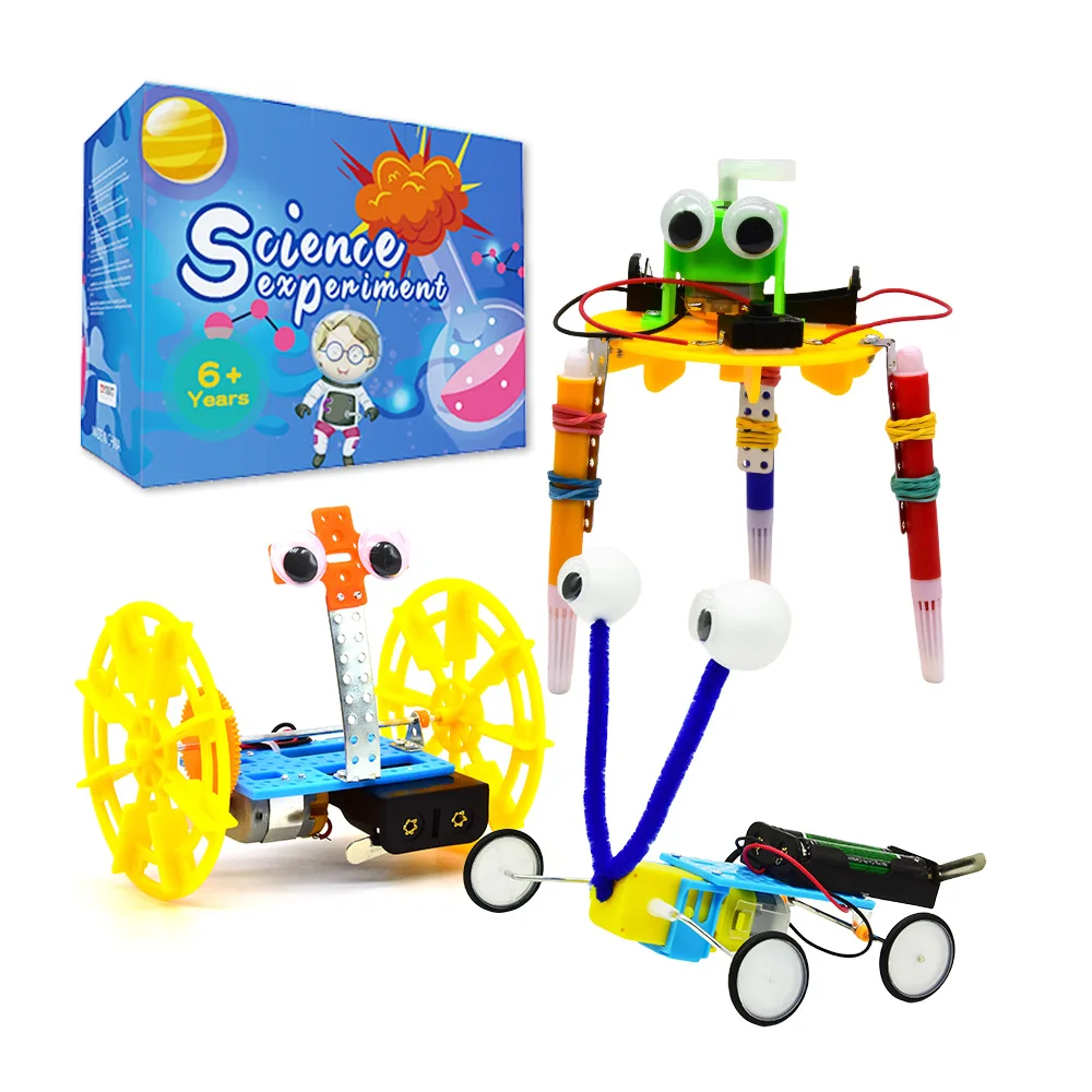 Электродвигатель, роботизированные научные наборы, игрушки STEM, детские строительные наборы для научных экспериментов для мальчиков и девочек, балансировочный автомобиль