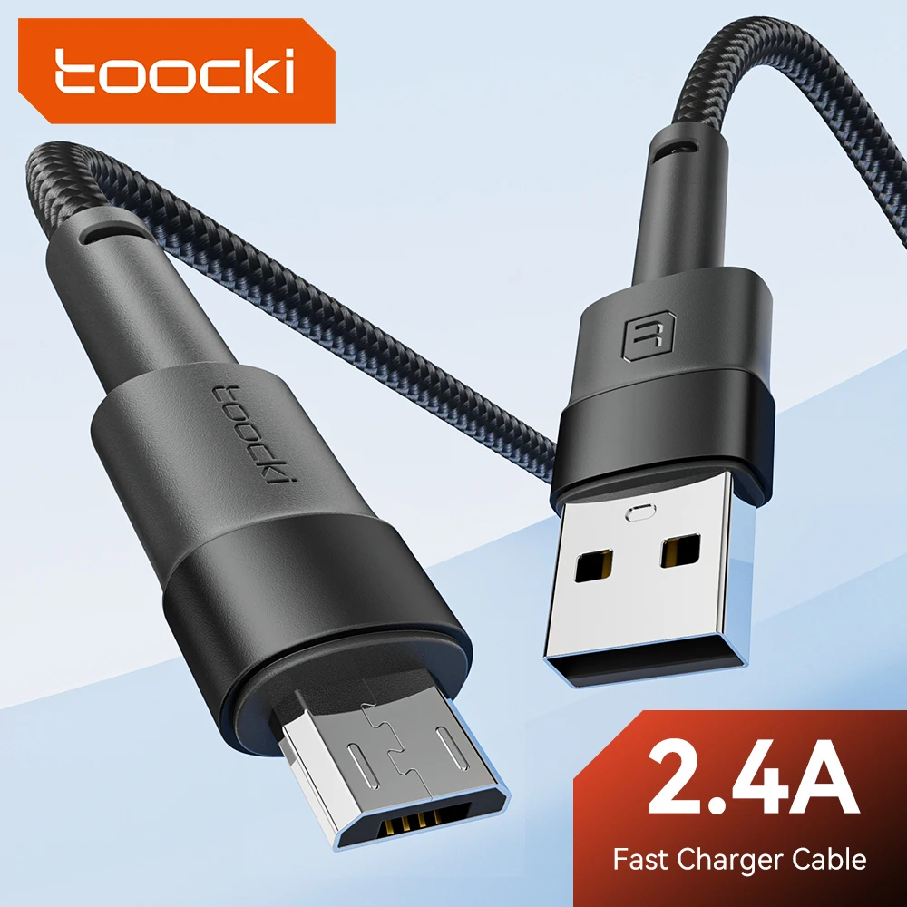 Toocki cabo micro usb para xiaomi 11 redmi 4x nota 5a carregamento rápido 2m cabo de dados microusb para samsung s6 s7 micro carregamento