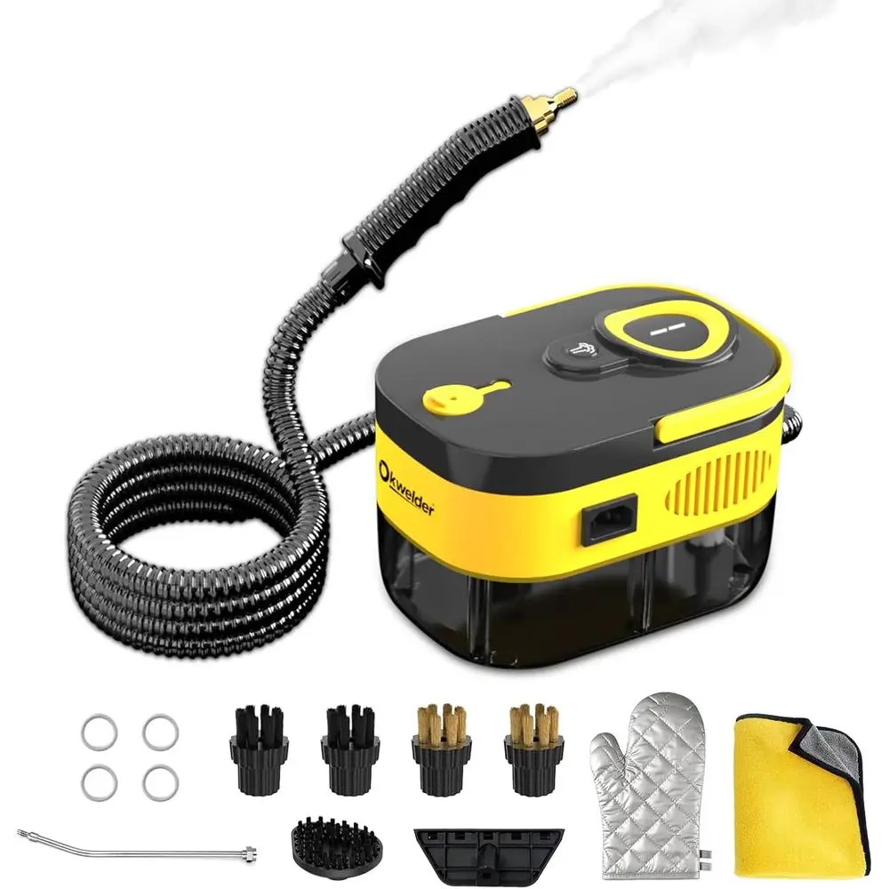 

6 Adjustable Settings Steam Cleaner, 1500W Portable Handheld, 15-Second Fast Preheat, Ideal for Kitchen, Bathroom, Home, 15 Acce