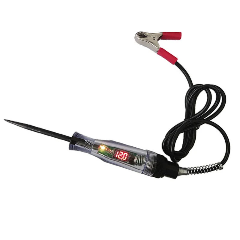 New High Quality Auto 6V 12V 24V DC Car Truck Voltage Circuit Tester Car Test VoltMet Long Probe Pen Light Bulb Automobile Maint