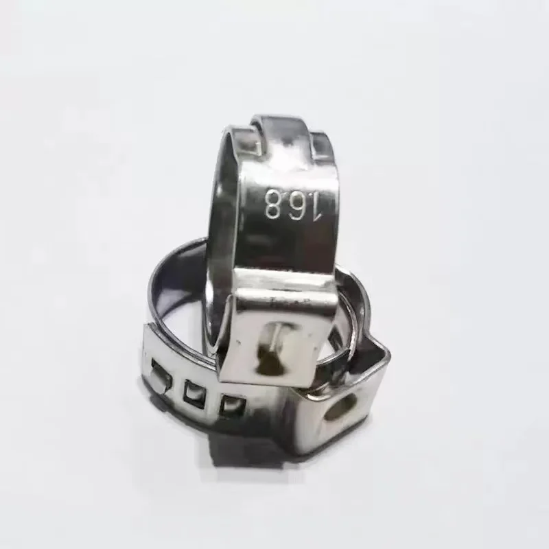 2-20pcs Hose Clamps Single Ear Stepless 5.8-23.5mm 304 Stainless Steel Hose Clamps Cinch Clamp Rings for Sealing Kinds of Hose
