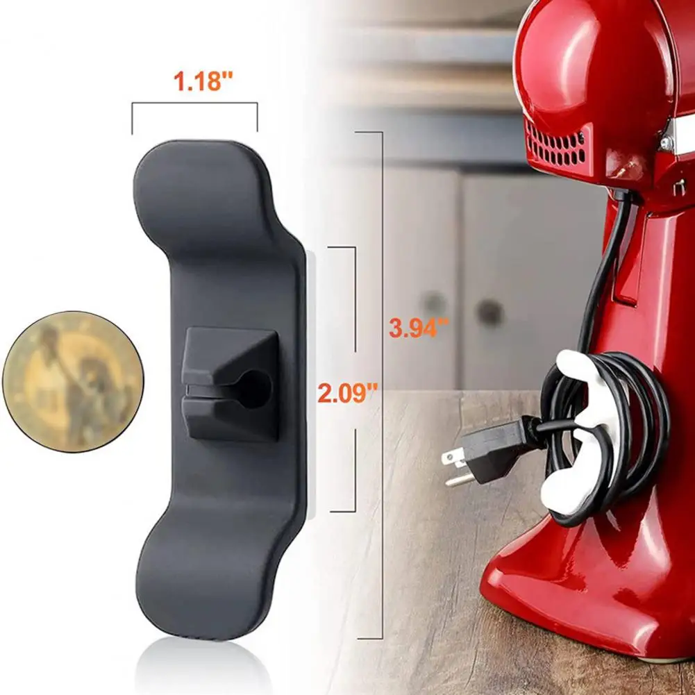 Practical Cable Clip ABS Cable Clip Organizer Shock-proof Flexible Home Appliance Power Data Line Winder
