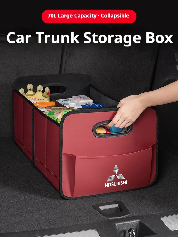 

For Mitsubishi Outlander Evolution X L200 Ralliart Triton Pajero Asx Lancer EX Car Trunk Foldable Large Capacity Storage Box