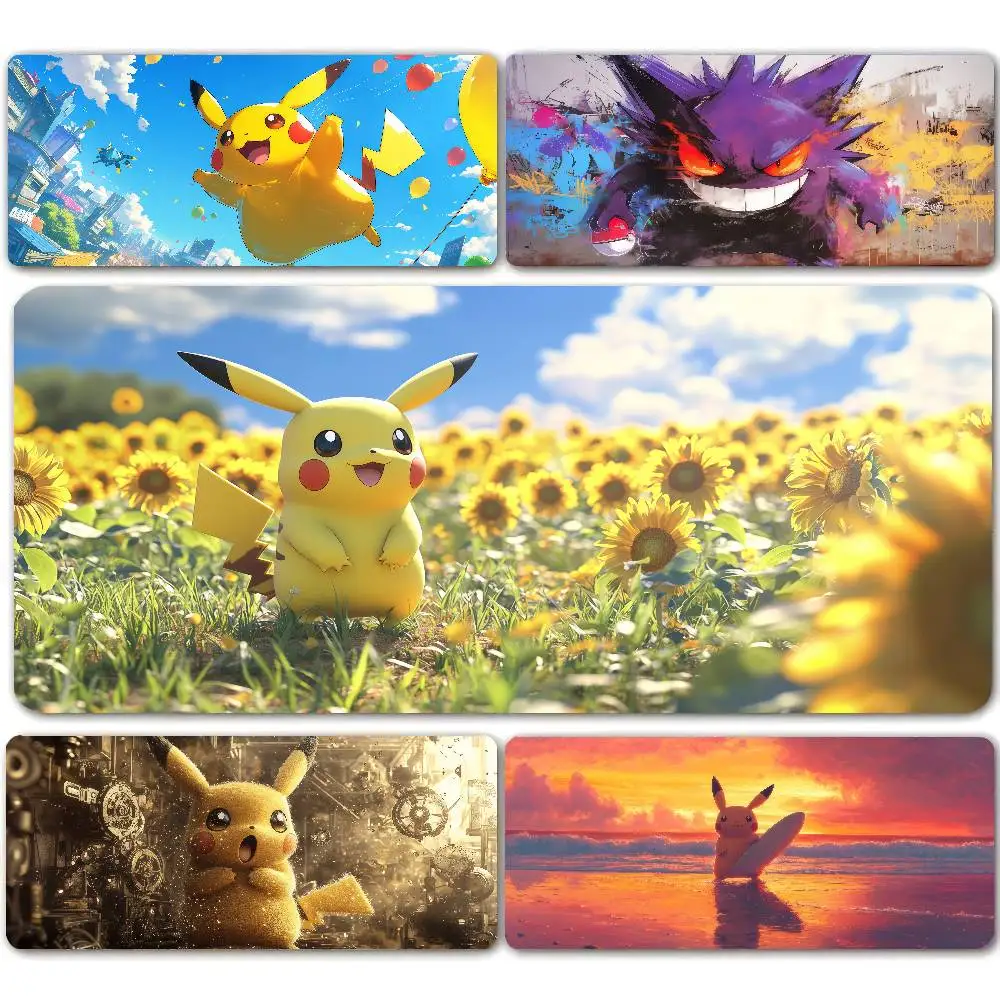 Pokemon Dragonite Gaming Mouse Pad Large Desk Mat 2MM Stitched Edge Keyboard Pad Non Slip Rubber Base Office Table Mat