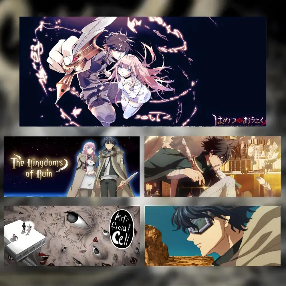 Dark Fantasy Anime The K-Kingdoms Of Ruins Mouse Pad Large Thick Desk Pad Stitched Edges Gaming Mouse Mat for PC