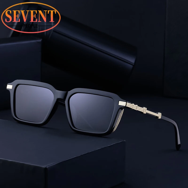 Polarized Square Men Sunglasses 2024 Luxury Brand Designer Trendy Vintage Rectangle Sun Glasses For Male Classic Eyewear UV400