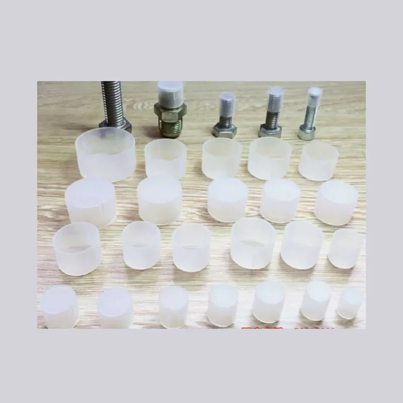 PE Plastic Thread Protective Sleeve Dust Cap Round Tube Hole Plug Industrial Rod Sheath
