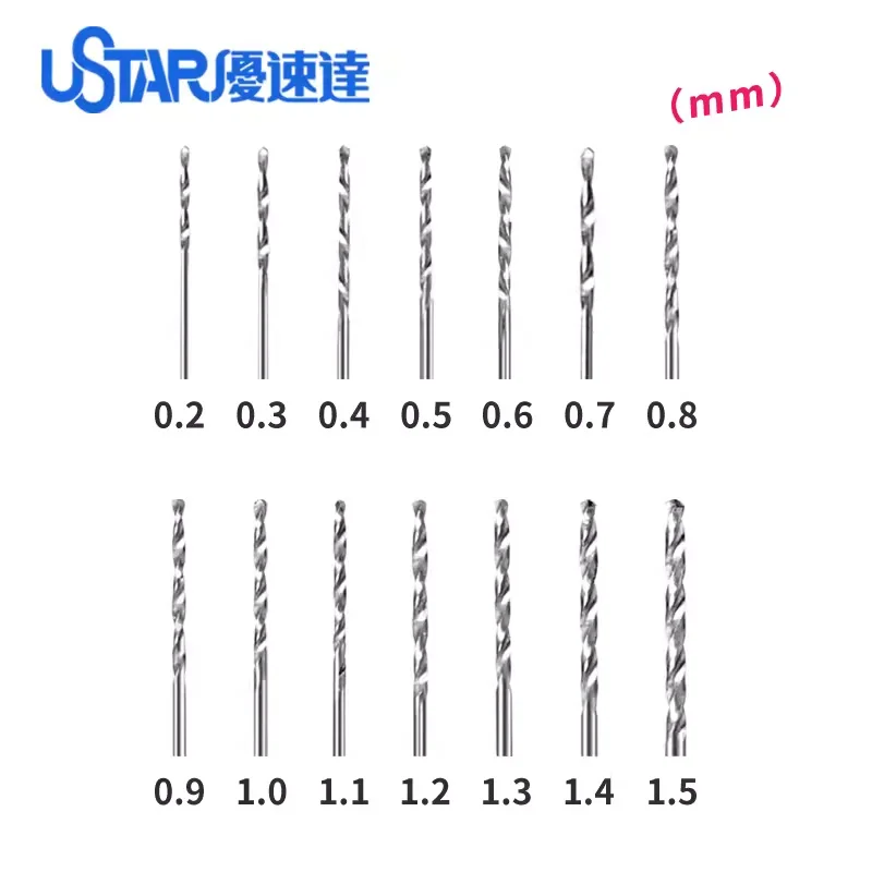 Ustar 90260 Model Special Precision High Speed White Steel Drill Bits Set 0.3~3mm Scale Anime SciFi DIY Doll Building Tool