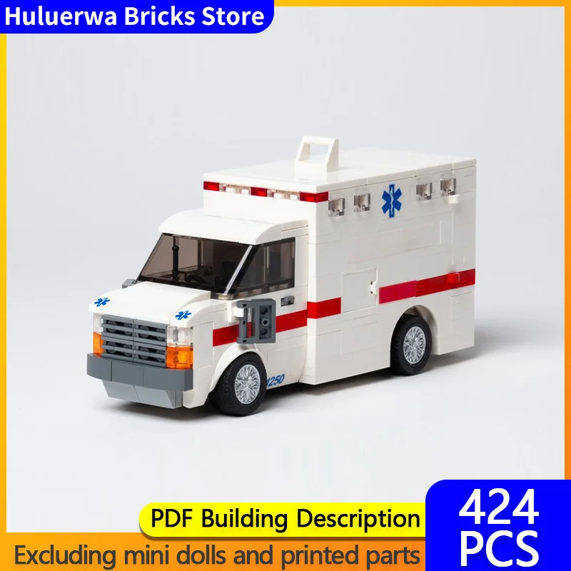 

Модель городской автомобиль MOC, строительные кирпичи, городской скорой помощи, модульная технология, детские праздничные подарки, сборные игрушки, костюм