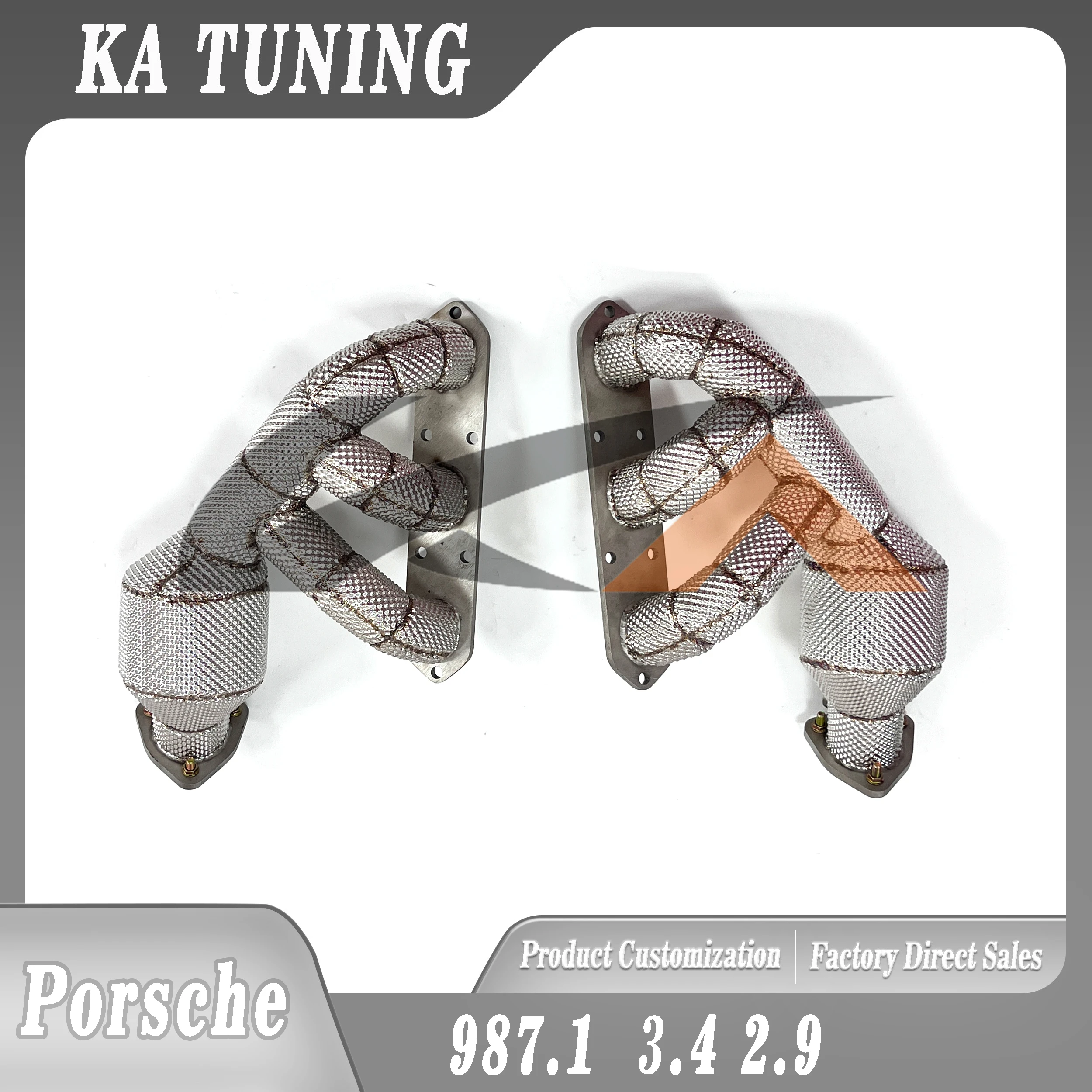 

KA Tuning Manifold Exhaust System for Porsche 911 987.1 987.2 2.9 3.4 with Heat Shield And Catalysis Headers