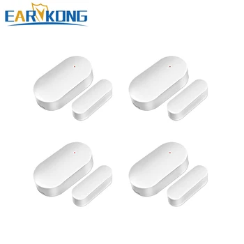 433MHz Wireless Door Gap Detector สีขาวประตูหน้าต่างเปิดเซนเซอร์ทั้งหมดสําหรับ Home Burglar ALARM System,