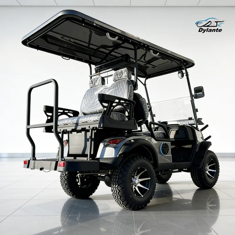 

2025 Солнечная Новая Эксклюзивная заводская 4-местная экскурсионная машина Клубный автомобиль 4000 Вт 60 В Электрический гольф Внедорожник Охотничий автомобиль