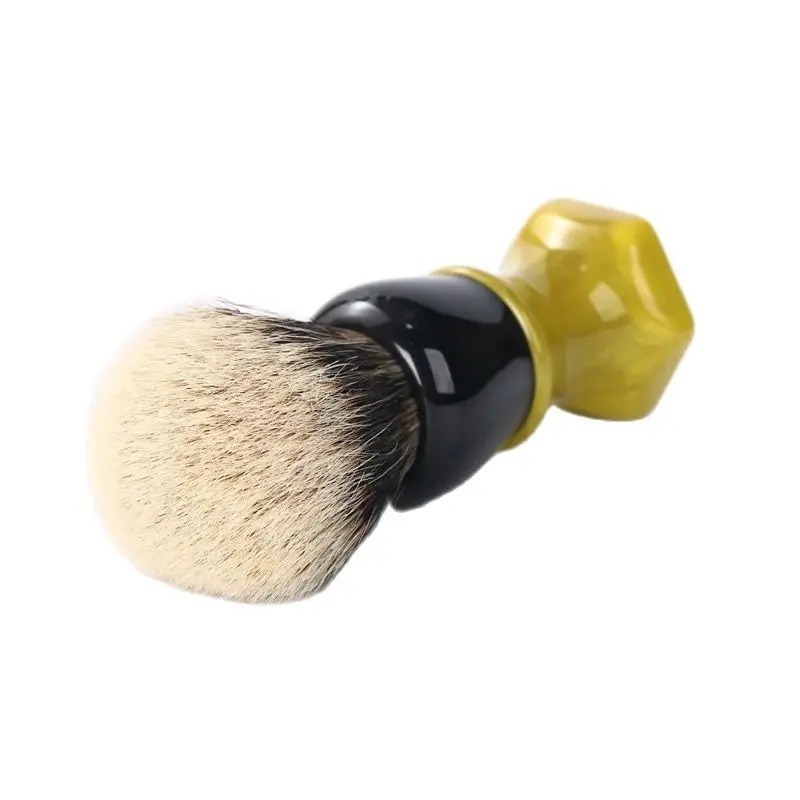 YAQI 24MM pennello da barba bagnato per uomo in pelo di tasso a due bande sempre speranzoso