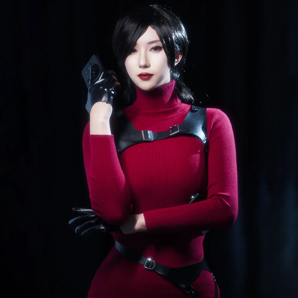 

Residents Evil 4 Ada Wong Cosplay Costume Remastered Version Game Same Style Halloween Outfit for Women Full Set