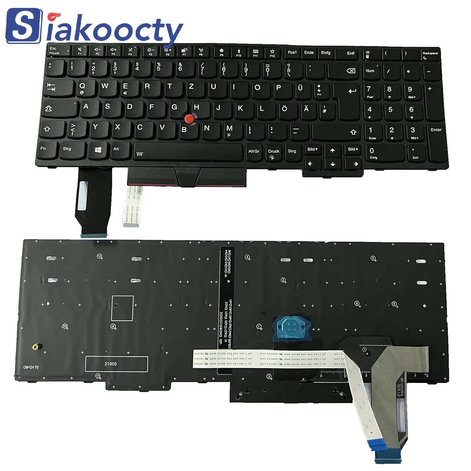 

New GR German for Lenovo ThinkPad L580(20LW 20LX) L590(20Q7 20Q8) Keyboard 01YN724 01YP781