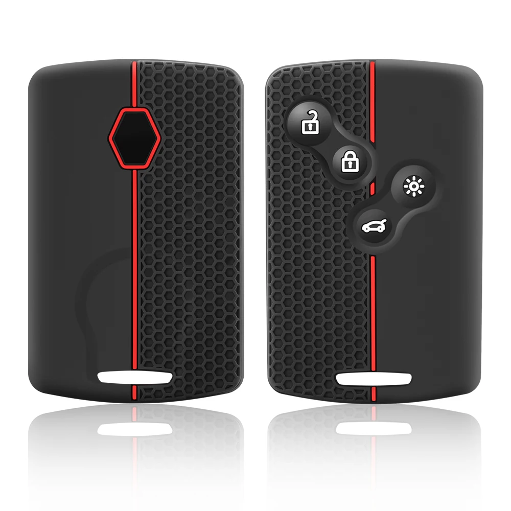 4 أزرار سيليكون حافظة مفاتيح السيارة غطاء لرينو داستر كابتور كليو لوجان ميجان 1 2 3 كوليوس ذات المناظر الطبيعية الخلابة نيما فلوينس زوي ملحق