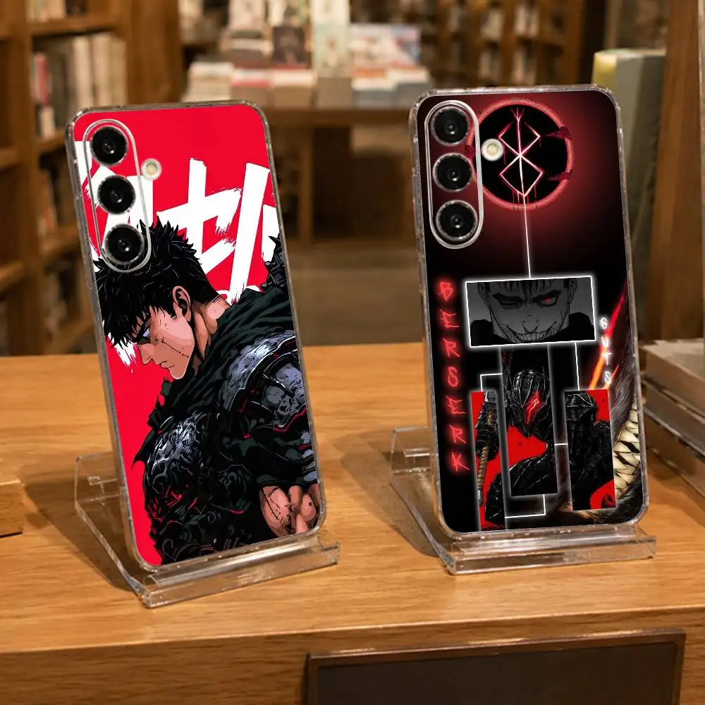 Cool B-Berserk Guts Clear Hard Phone Case For Samsung A71, A70, A52, A51, A40, A30,Transparent Cover