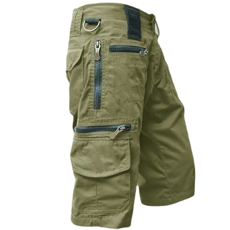 Cargo Shorts Loose Straight Summer Plus Size 5XL Trendy Casual Mid Length Short Pants Multiple Pockets Cotton Military Shorts
