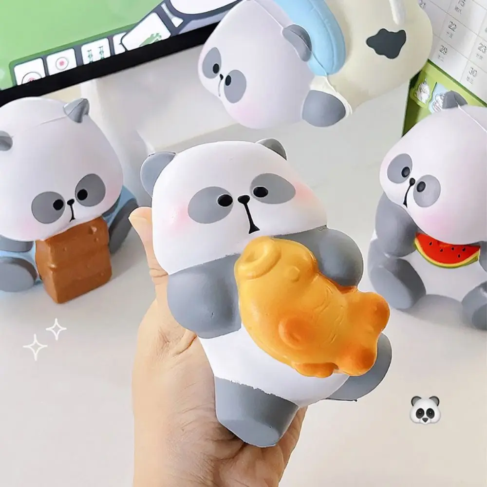 Slow Rebound Simulation Panda Toy Elastic Pinch PVC Panda Squeeze Toys Soft Handmade Animal Panda Fidgeting Toys Children Adult