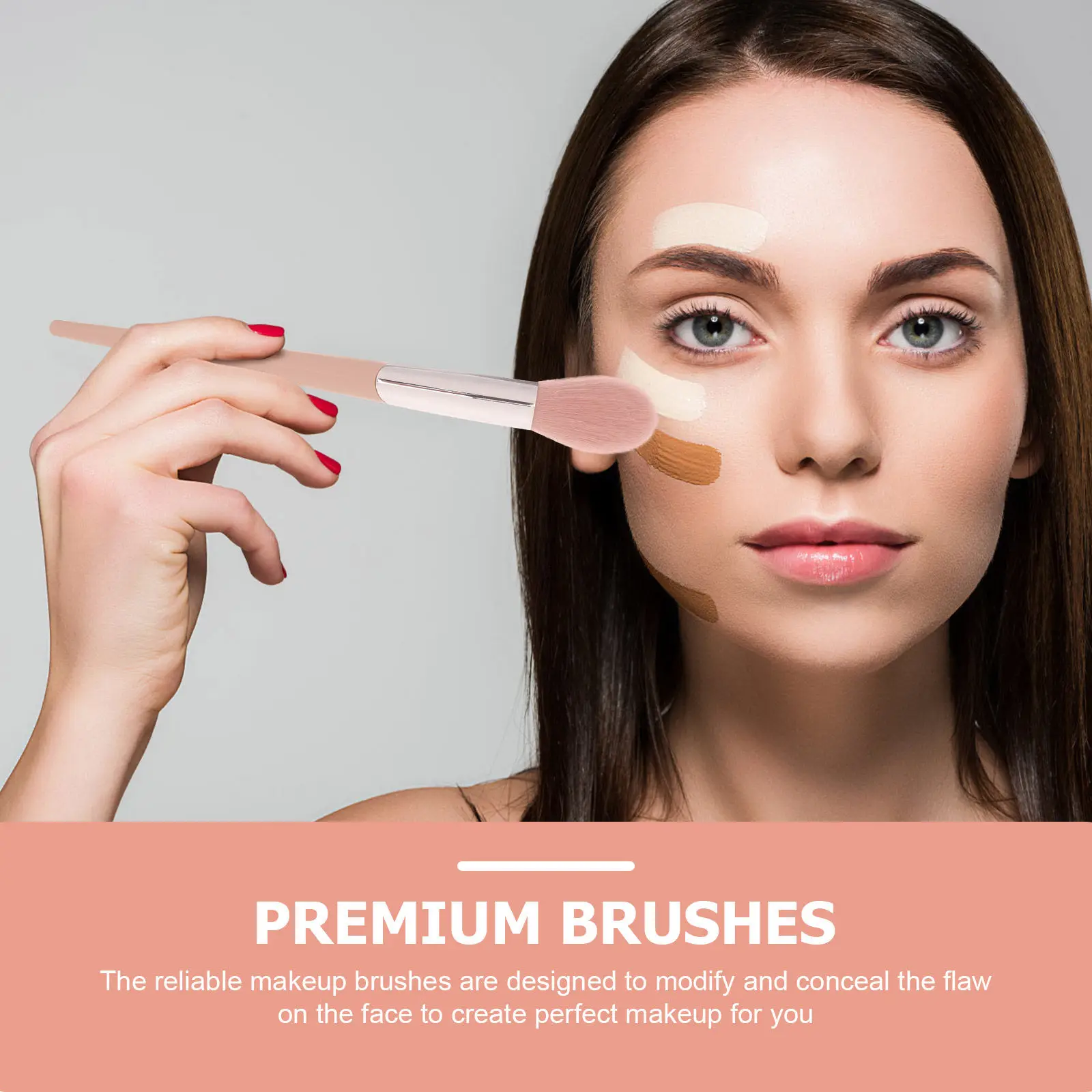 فرشاة مكياج فاخرة مثالية لتطبيق أحمر الخدود وبودرة الوجه والهايلايتر، أداة نسائية بتصميم احترافي لتطبيق متساوٍ