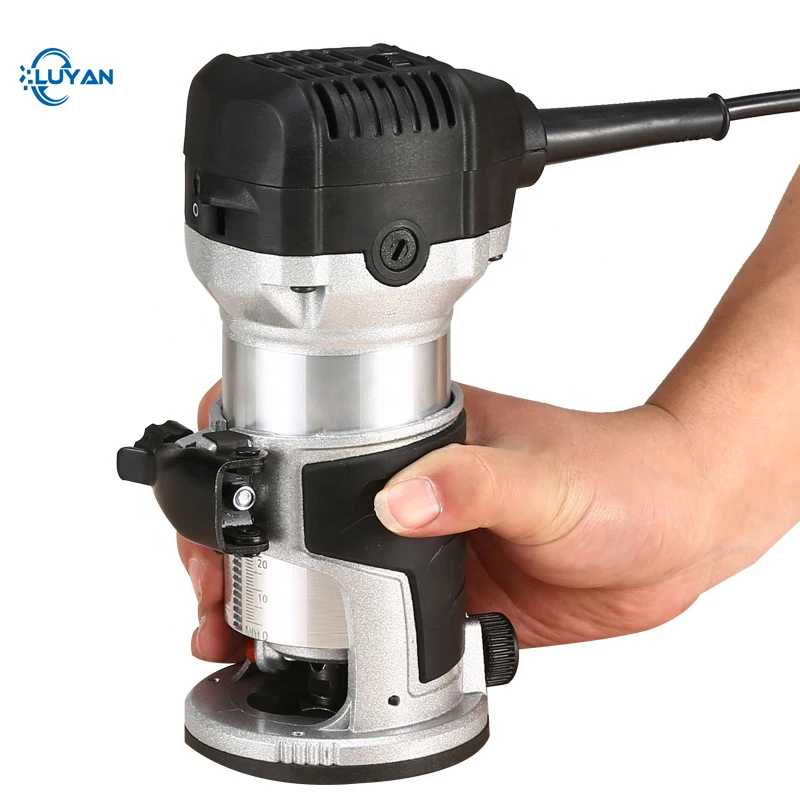 

Wood Router 220V Woodworking Electric Trimmer Wood Milling Engraving Slotting Trimming Carving Machine With Milling Cutter
