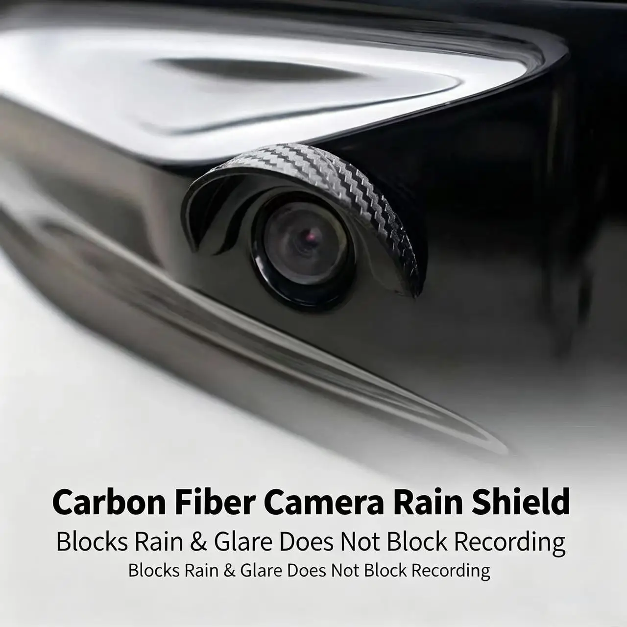 Carbon Fiber Soft PVC Backup Camera Rain Shield Waterproof Anti-Glare Visor Cover For Honda Civic Accord CRV HRV Fit Jazz City view 5