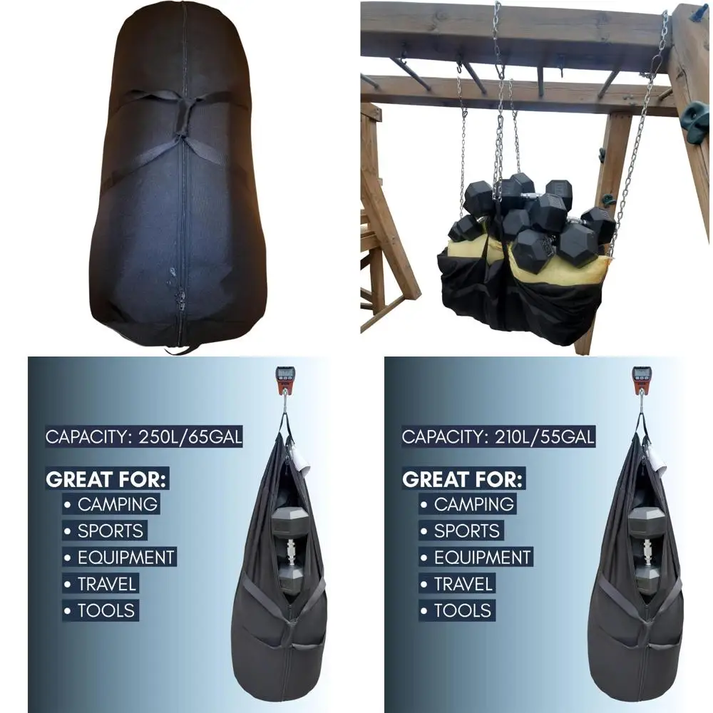 حقيبة من القماش الخشن من النايلون الباليستي سعة 210 لتر شديدة التحمل للسفر بسعة كبيرة، مقابض معززة، مقاومة للماء، تخزين 55 جالونًا