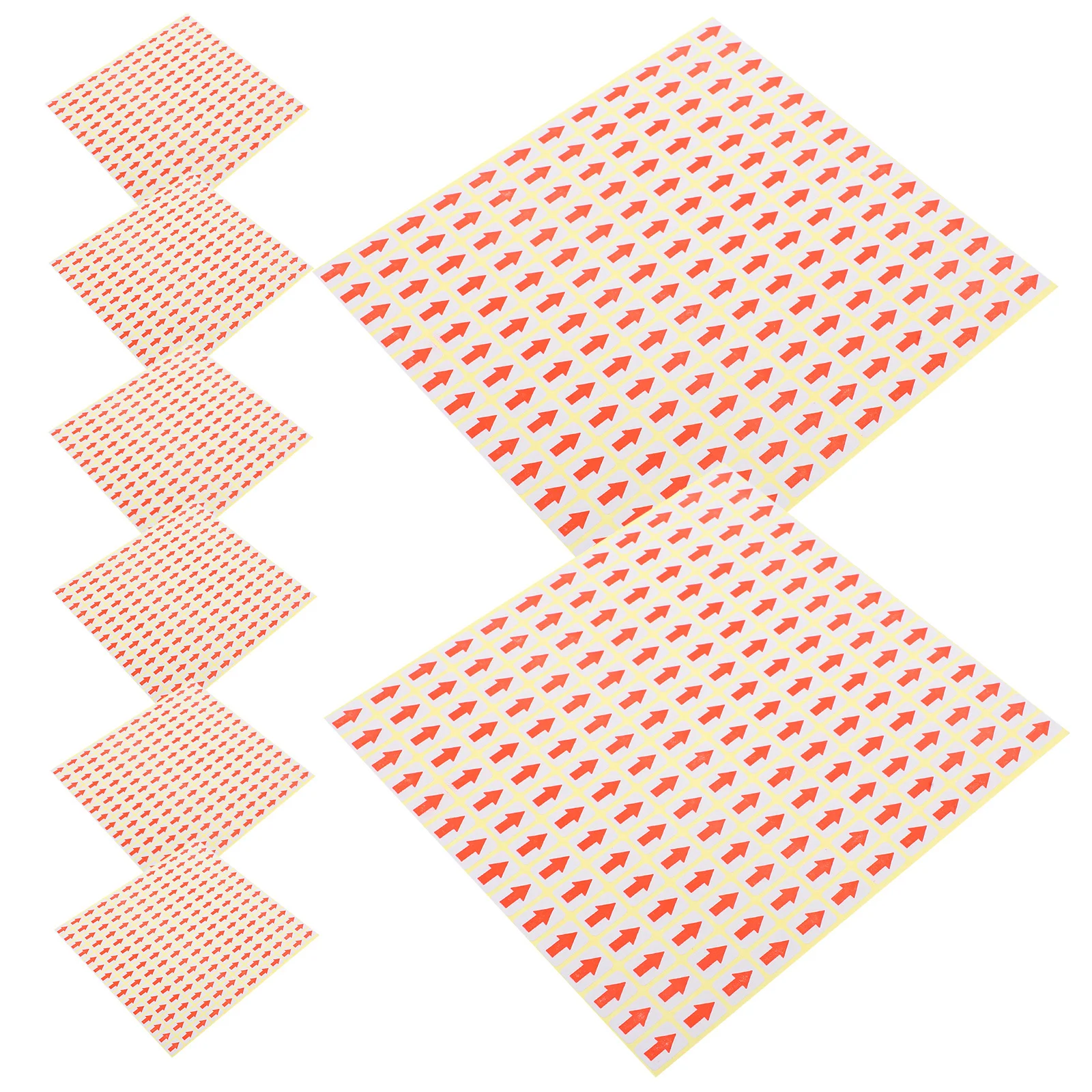 

2700 pcs Small Arrow Labels Red Self-Adhesive For Marking Unqualified Rework Labeling Files Boxes Maintenance Stickers Sheets