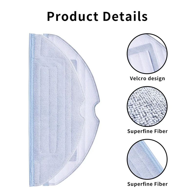 A23T Mop Cloth & Holder for Roborock S7 S70 Robot Vacuum, Reusable Mop Bracket Spare Parts, Easy to Install Vacuum Cleaner