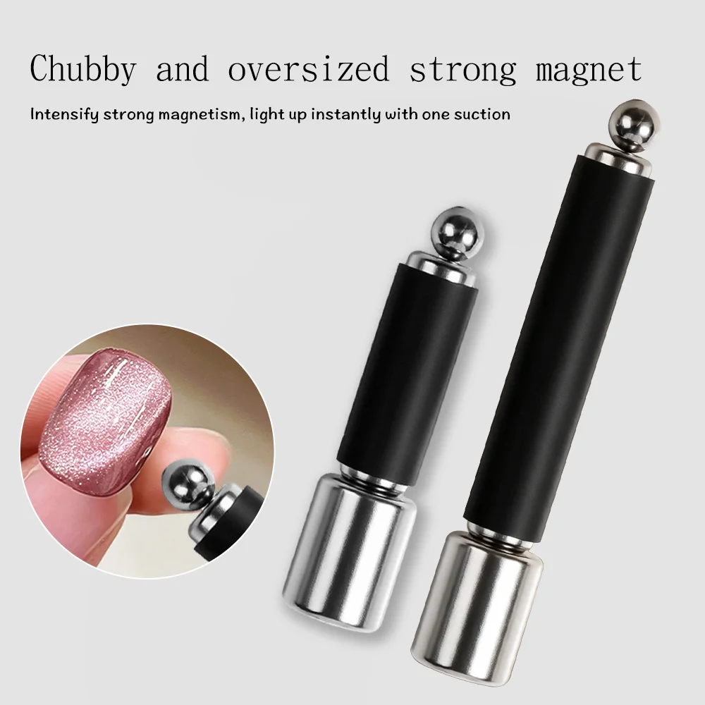 2/3PCS New Nail Cat Eye Magnetic Ball Cylindrical Magnet Double Head Nail Magnet Round Steel Ball Magnet Cat Eye Nail Art Tool view 5