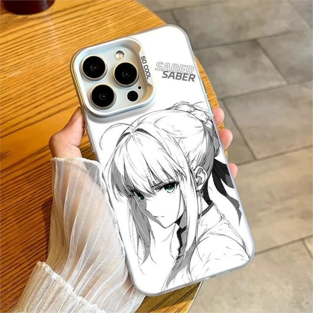 

luxury anime Altria Pendragon Soft Case protection for iPhone 16 15 13 12 11 14 Pro Max XS XR 7 8 16 Plus X SE hard Coque