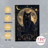 Moonlit Cat Notebook, Journal, Blank Lined Pages, Ideal Gift for Note-Taking, Inspiring for Men and Women, Perfect for Students 5
