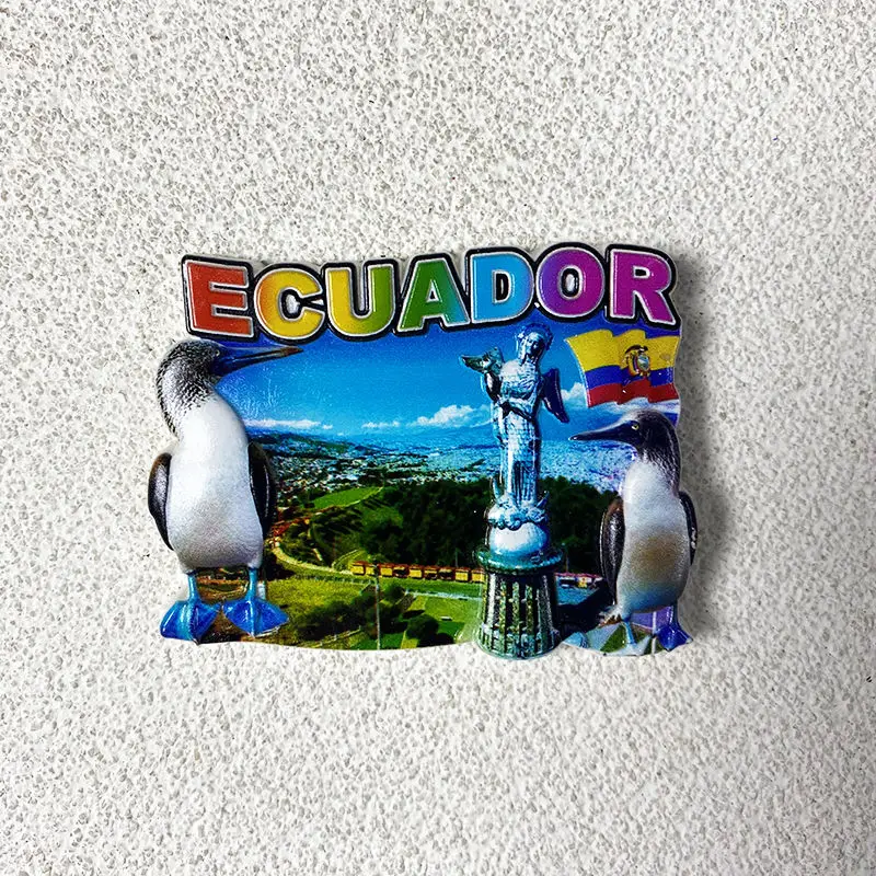 

Ecuador Quito Goddess Stone Statue Tourist Souvenir Craft Three-Dimensional Decoration3dPainted Refrigerator Magnet Gift